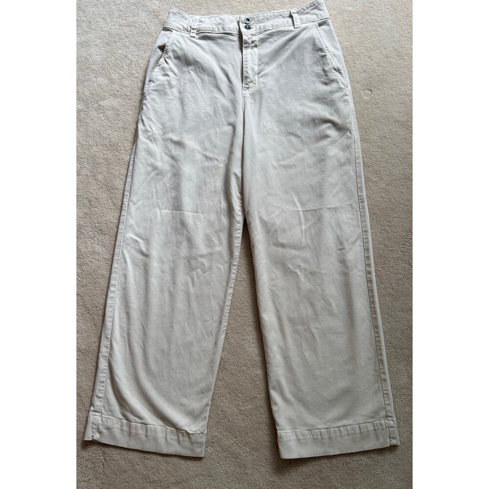 bella dahl Saige Wide Leg Crop-Capri Khaki Pants Size 28 - Picture 6 of 11